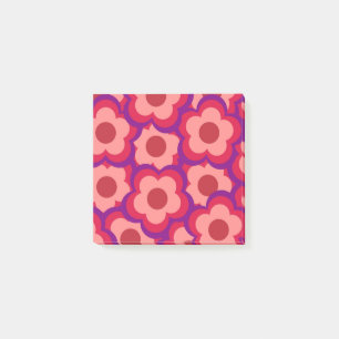 Post-it® Motif de fleurs hippie rétro couleur gras