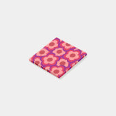 Post-it® Motif de fleurs hippie rétro couleur gras (Incliné)