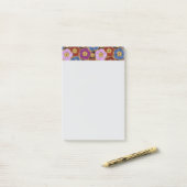 Post-it® Motif de fleurs multicolores (Sur un bureau)