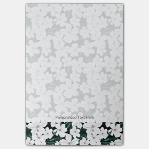 Post-it® Motif de fleurs tropical blanc