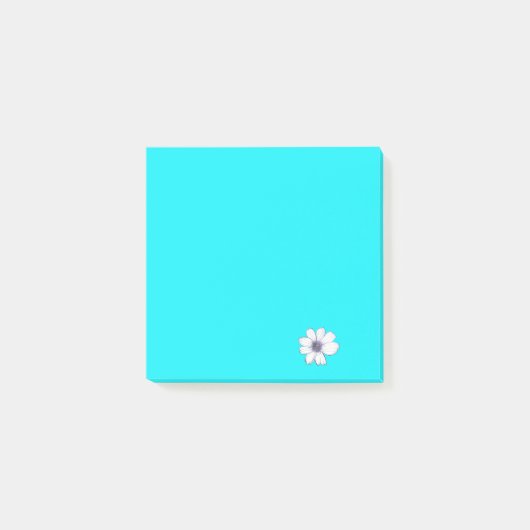 Post-it® Motif de fleurs Turquoise (Devant)