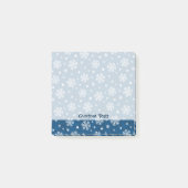 Post-it® Motif de flocons de neige sur fond bleu (Devant)