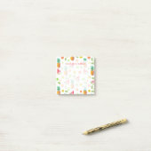 Post-it® Motif de fruit glacé d'aquarelle (Sur un bureau)