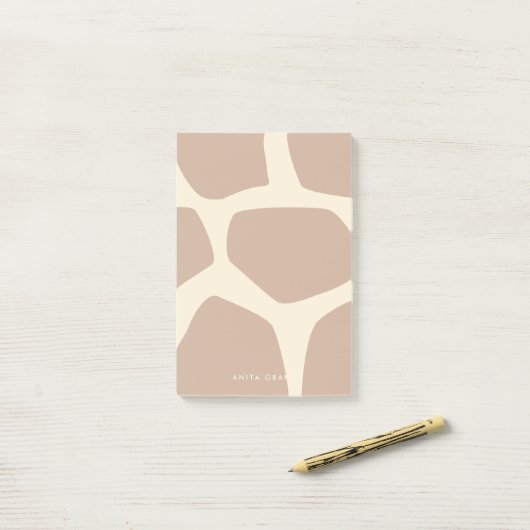 Post-it® Motif de girafe moderne (Sur un bureau)