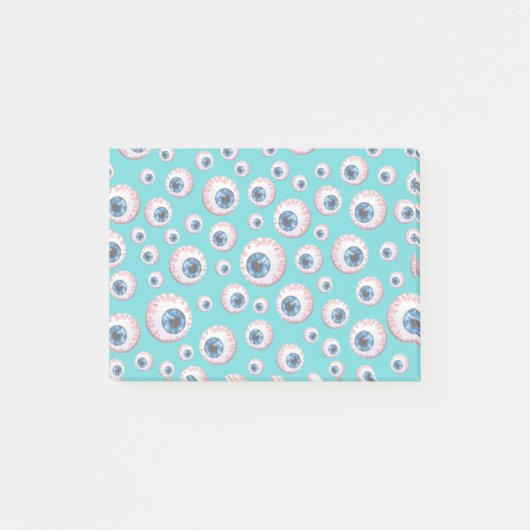 Post-it® Motif de globe oculaire de turquoise (Devant)