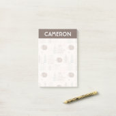 Post-it® Motif de hérisson de bois mignon (Sur un bureau)