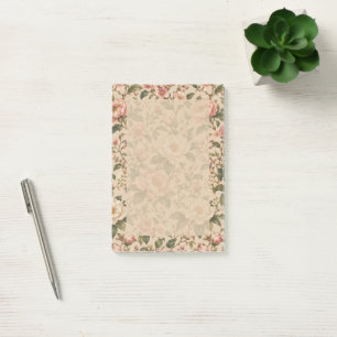 Post-it® Motif de jardin de pivoines et de roses romantique