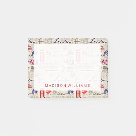 Post-it® Motif de journal de Londres (Devant)