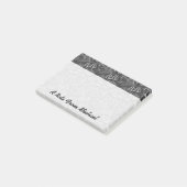 Post-it® Motif de la mer Noire| Ajouter votre nom (Incliné)