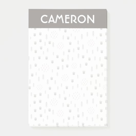 Post-it® Motif de la piste animale du bois mûre (Devant)