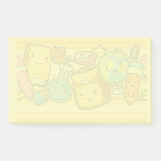 Post-it® Motif de l'approvisionnement de l'école de dessin (Devant)