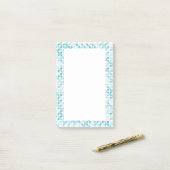 Post-it® Motif de métaball bleu (Sur un bureau)
