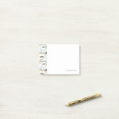 Post-it® Motif de moustache, rétro style 2 (Sur un bureau)