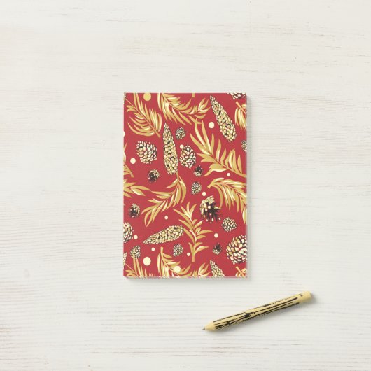 Post-it® Motif de Noël, Pine Snow 3 (Sur un bureau)