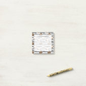 Post-it® Motif de noix de coco sur Grunge Stripes (Sur un bureau)