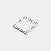 Post-it® Motif de noix de coco sur Grunge Stripes (Incliné)