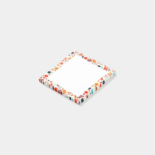 Post-it® Motif de notes encadrées d'automne (Incliné)