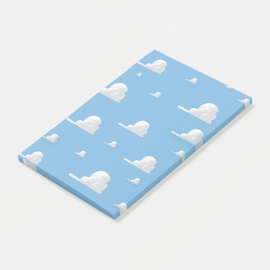 Post-it® Motif de nuage de dessin animé mignon (Incliné)