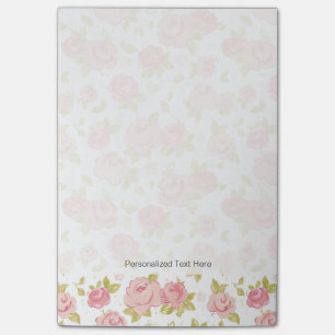 Post-it® Motif de papier peint d'élégance des roses roses