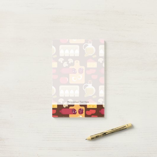 Post-it® Motif de pizza (Sur un bureau)