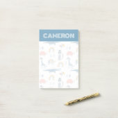Post-it® Motif de plaisir animal Doodle (Sur un bureau)