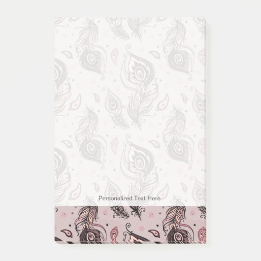 Post-it® Motif de plume de paon (Devant)