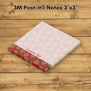 Post-it® Motif de Poinsettia de Noël