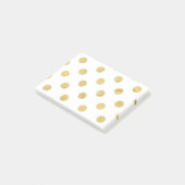 Post-it® Motif de point élégant de polka de feuille d'or - (Incliné)
