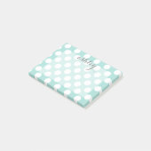 Post-it® Motif de point Polka avec nom personnalisé (Incliné)