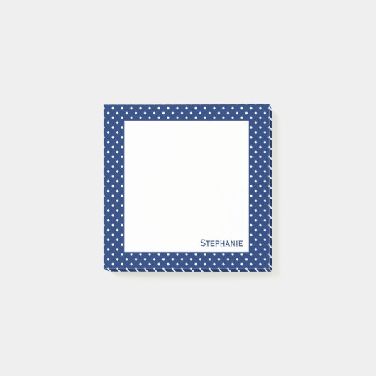 Post-it® Motif de point Royal Blue Polka personnalisé (Devant)