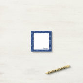 Post-it® Motif de point Royal Blue Polka personnalisé (Sur un bureau)