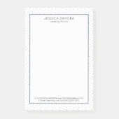 Post-it® Motif de points blanc et bleu foncé (Devant)