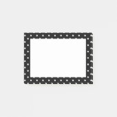 Post-it® Motif de points Polka blanc et noir (Devant)