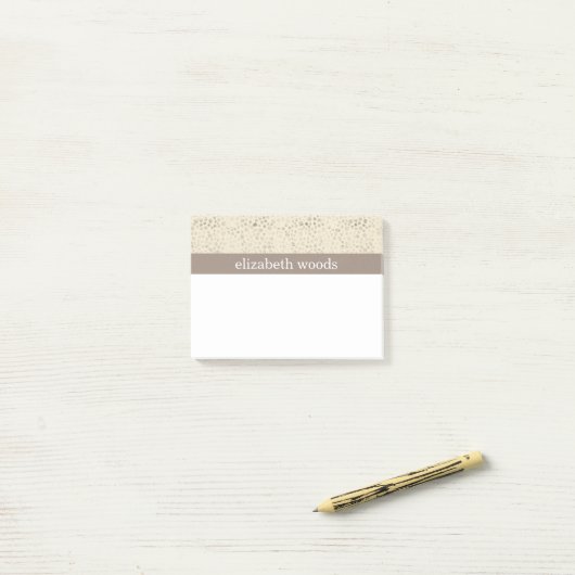 Post-it® Motif de points rustique et élégant (Sur un bureau)