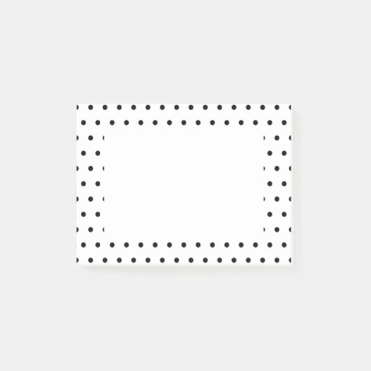 Post-it® Motif de pois noir et blanc (Devant)