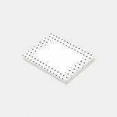 Post-it® Motif de pois noir et blanc (Incliné)
