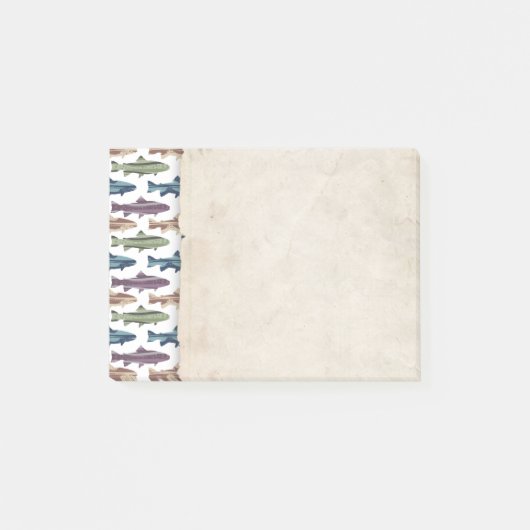 Post-it® Motif de poissons de truite farfelue (Devant)