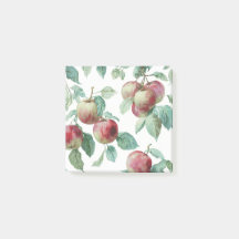 Motif de pomme rouge verte fruitée aquarelle rusti
