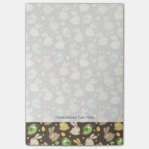 Post-it® motif de printemps aux oeufs de Pâques, oiseaux