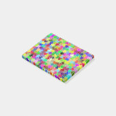 Post-it® Motif de puzzle coloré (Incliné)
