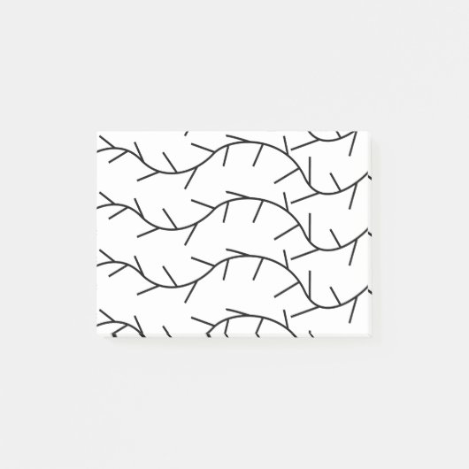 Post-it® Motif de ronce noir et blanc (Devant)