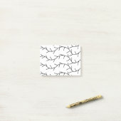 Post-it® Motif de ronce noir et blanc (Sur un bureau)