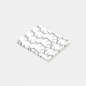 Post-it® Motif de ronce noir et blanc (Incliné)