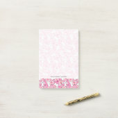 Post-it® motif de rose de kawaii (Sur un bureau)
