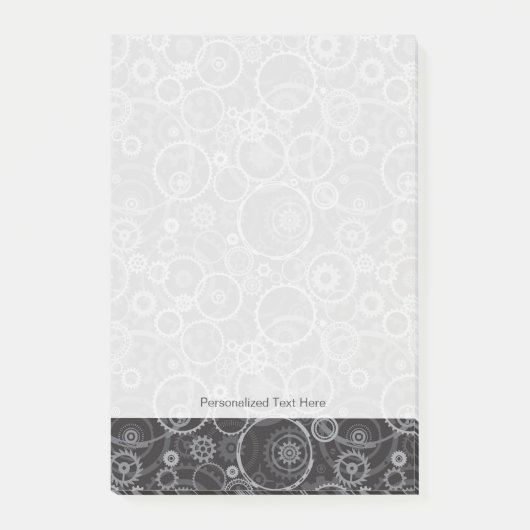 Post-it® Motif de roues dentées (Devant)