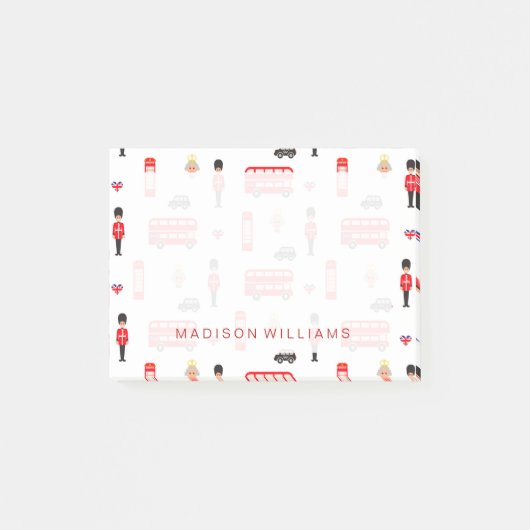 Post-it® Motif de symboles de l'Angleterre (Devant)