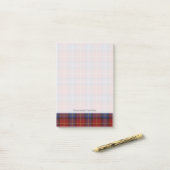 Post-it® Motif de tartan (Sur un bureau)