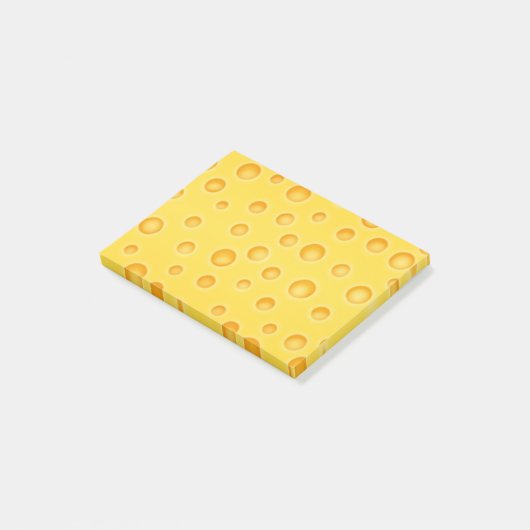 Post-it® Motif de texture de Cheezy de fromage suisse (Incliné)