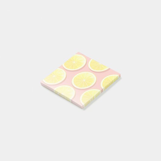 Post-it® Motif de tranches de citron d'été (Incliné)