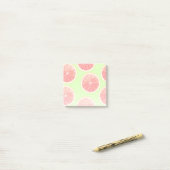 Post-it® Motif de tranches de pamplemousse rose (Sur un bureau)